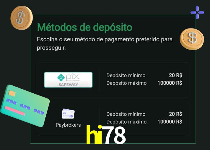 O cassino hi78 oferece uma grande variedade de métodos de pagamento